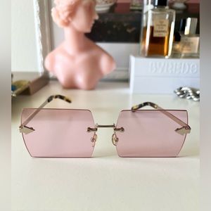 Karen Walker The Bird pink square sunglasses